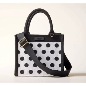Kate Spade New York x Target Polka Dot Knit Crossbody Bag Purse White Black